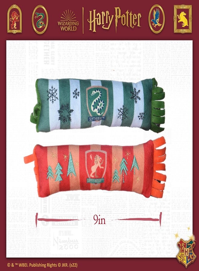 هاري بوتر لعبة هاري بوتر القطيفة مع صفارة، وشاح جريفندور وسليذرين | عبوة من قطعتين، 8 بوصات - ألعاب للكلاب مع صفارة - Image 5